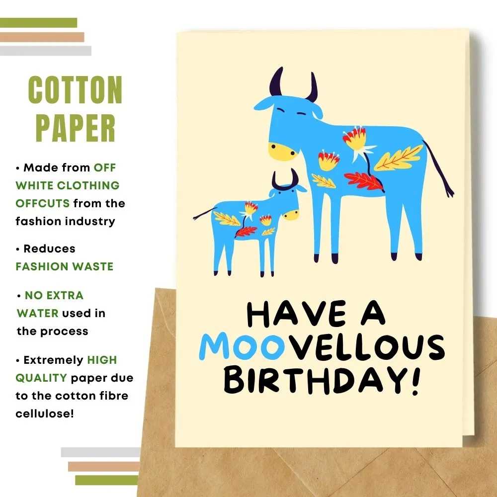 Eco Friendly Birthday Card, Moovellous Birthday