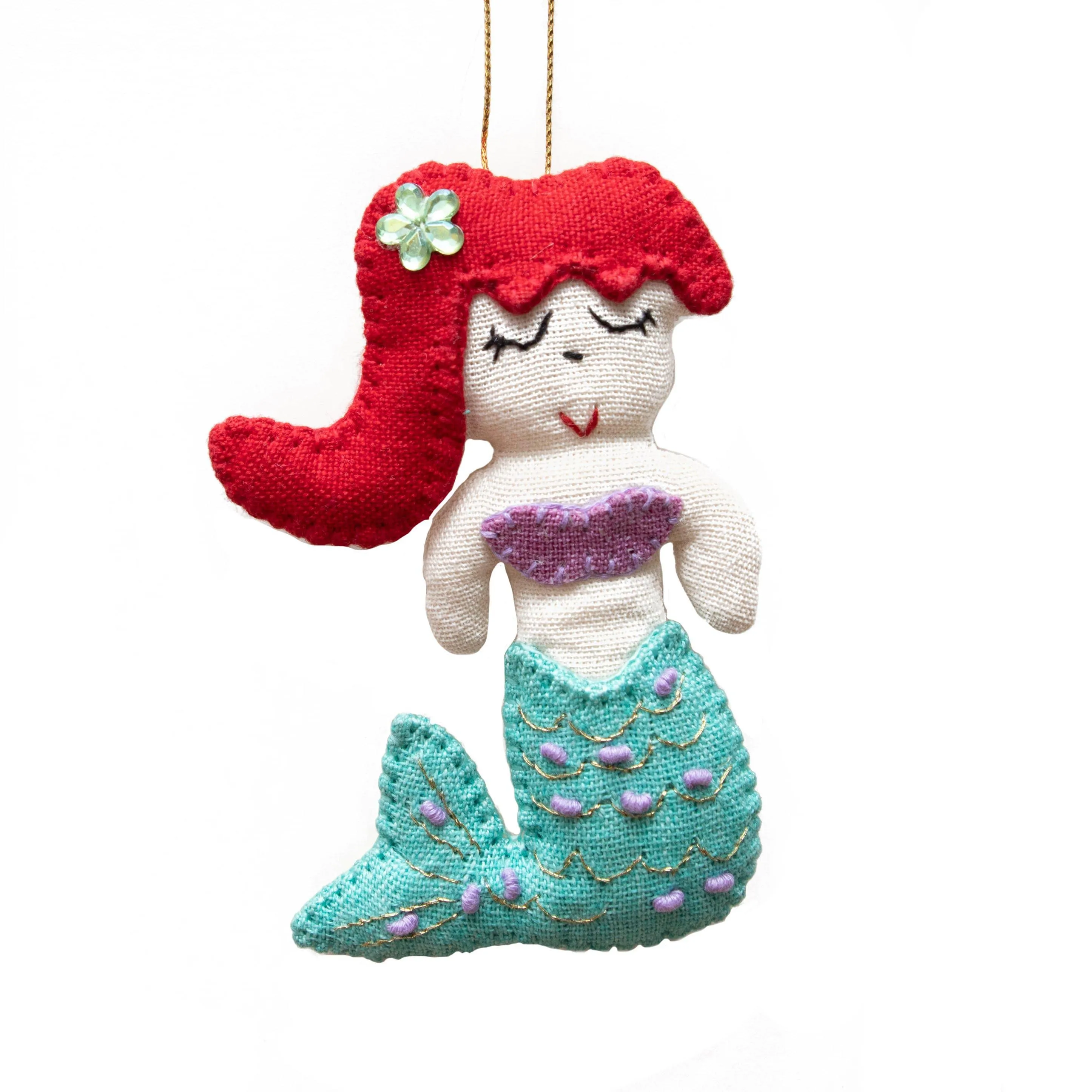 Eco-Friendly Felt Mermaid Ornament