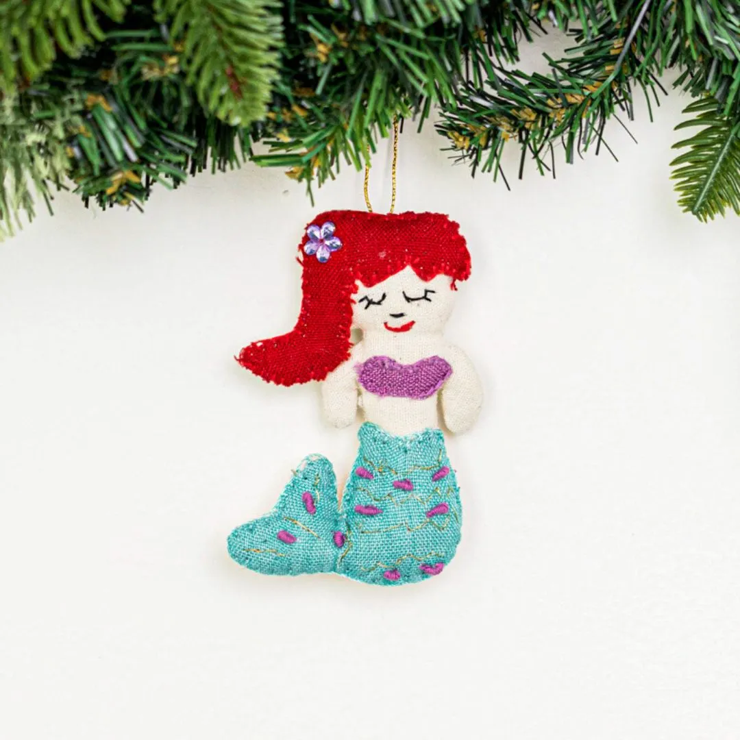 Eco-Friendly Felt Mermaid Ornament