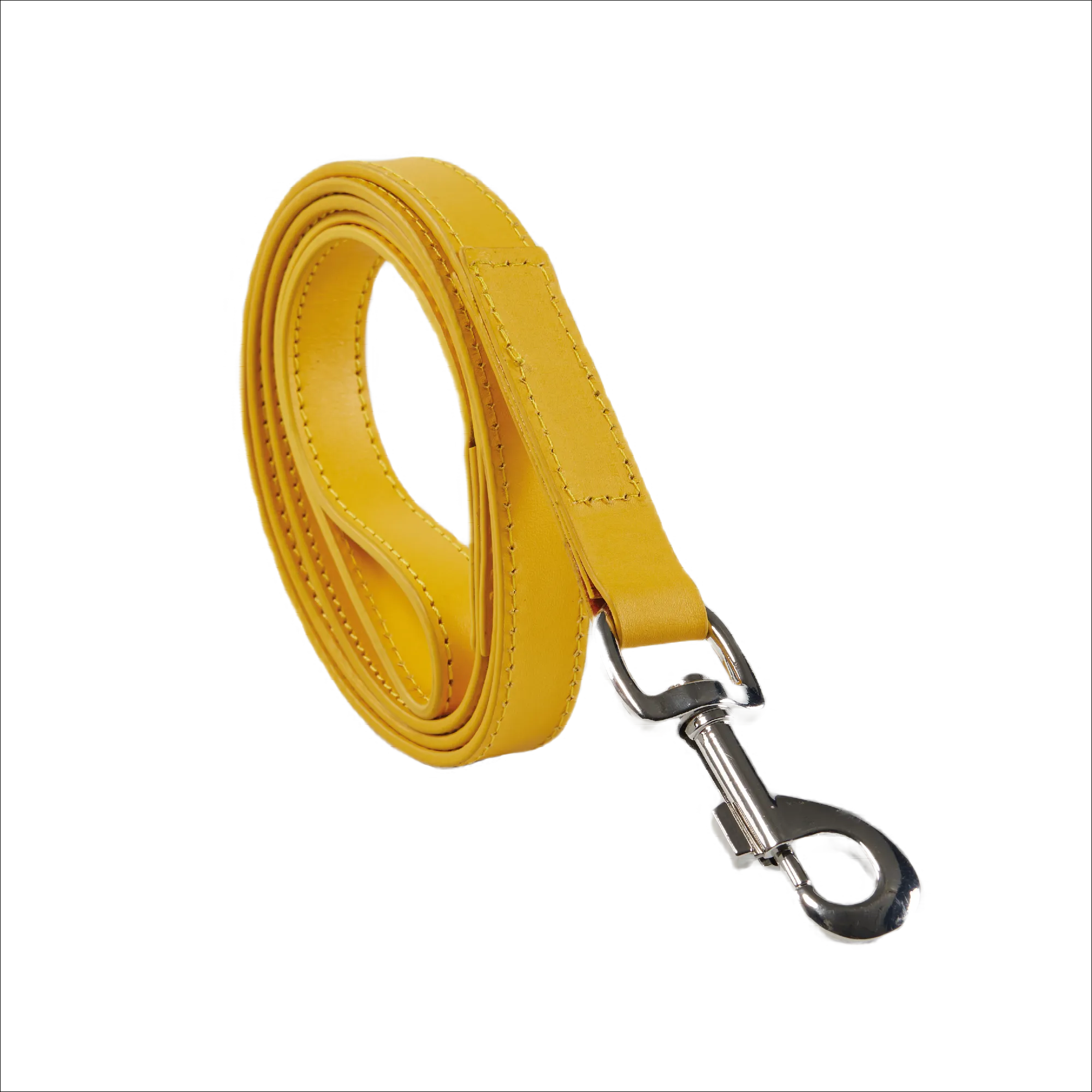 Eco Friendly Leather Dog Lead, Lemon