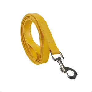Eco Friendly Leather Dog Lead, Lemon