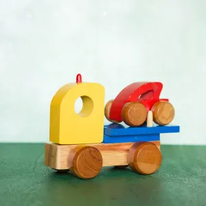 Eco-Friendly Wooden Tow Truck
