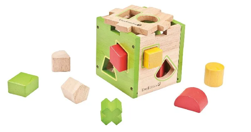 Educational Wooden Shape Sorter Box - EverEarth
