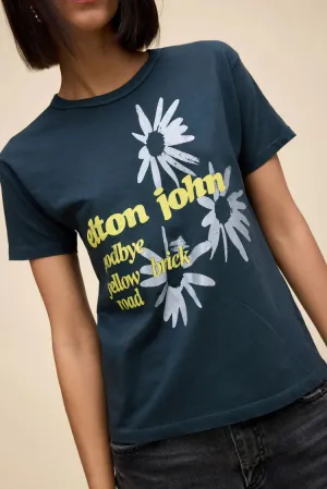 Elton John Yellow Brick Road Ringer Tee - Vintage Black