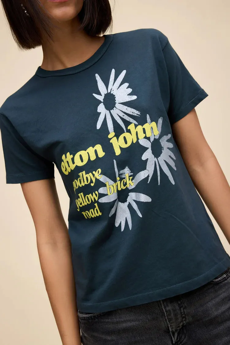 Elton John Yellow Brick Road Ringer Tee - Vintage Black