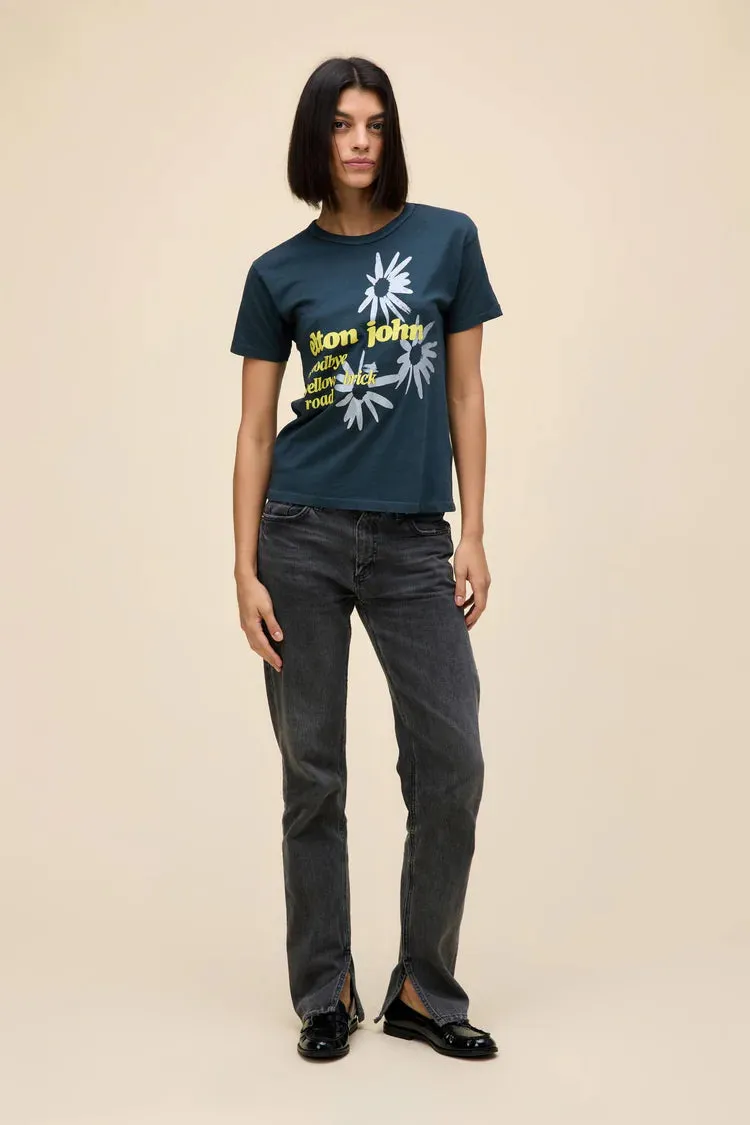 Elton John Yellow Brick Road Ringer Tee - Vintage Black