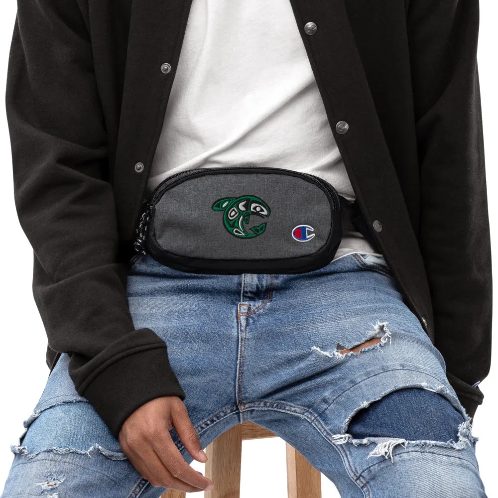 Embrodiered Champion fanny pack Maori Fish
