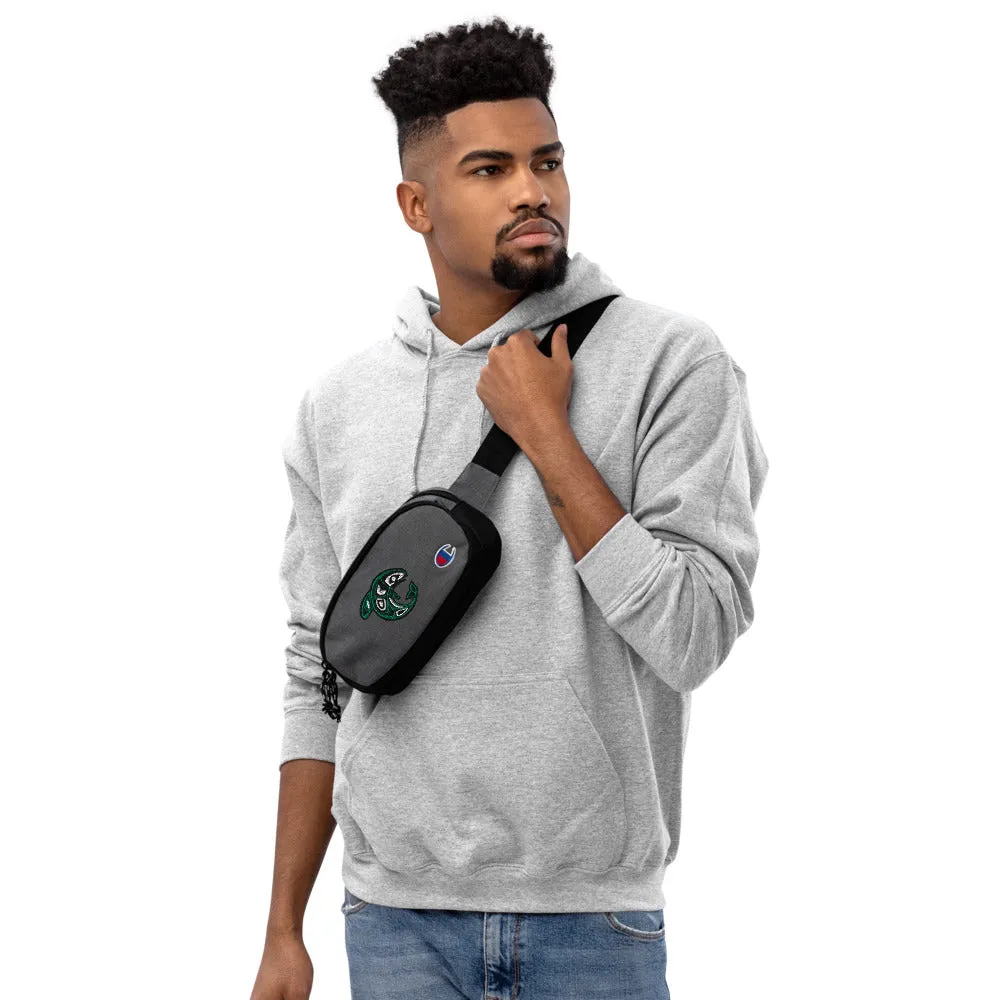 Embrodiered Champion fanny pack Maori Fish