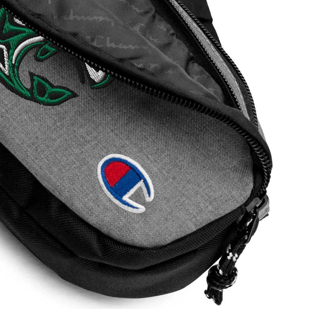 Embrodiered Champion fanny pack Maori Fish
