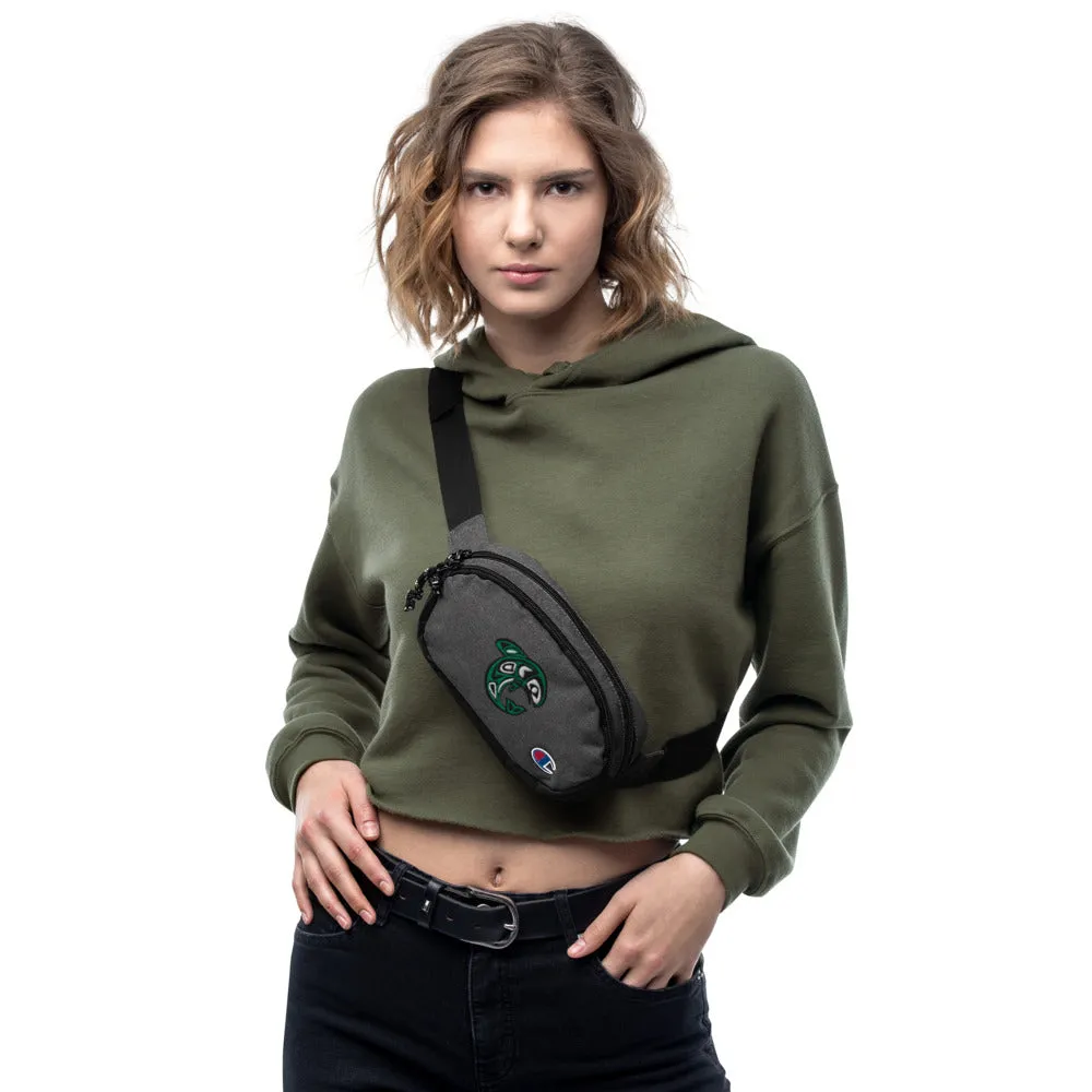 Embrodiered Champion fanny pack Maori Fish