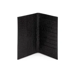 English Gents Leather Suit Wallet 10 CC - Black Croc