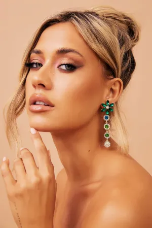 Ethereal Drop Earrings - Green