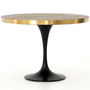 Evans Bistro Table, Reclaimed Burnt Oak