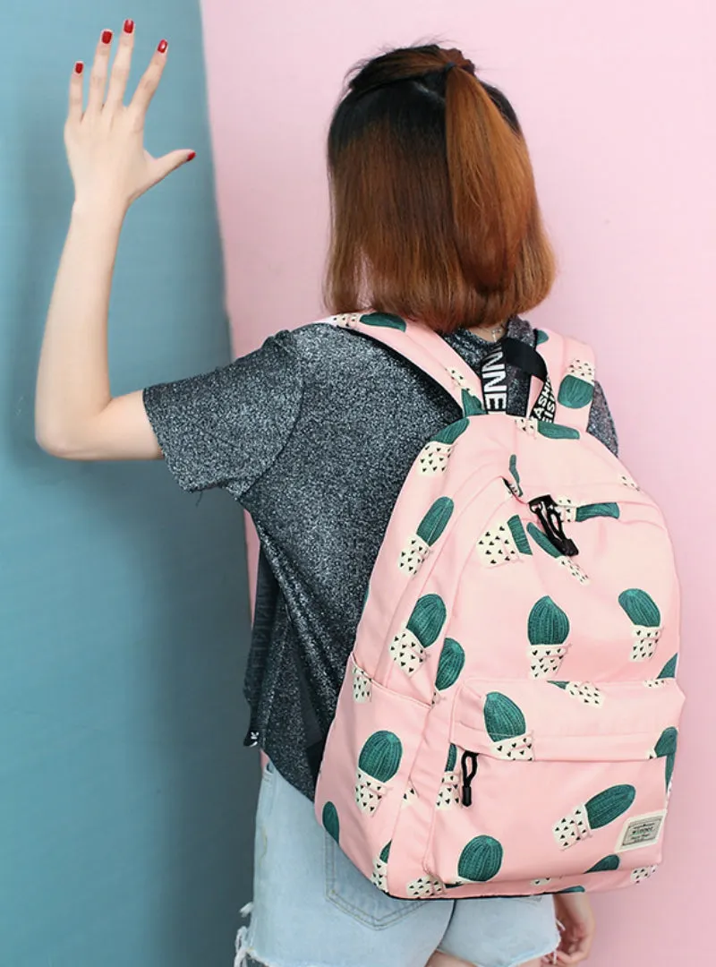Fairy Ball Plant Printing Backpack Women Bookbag