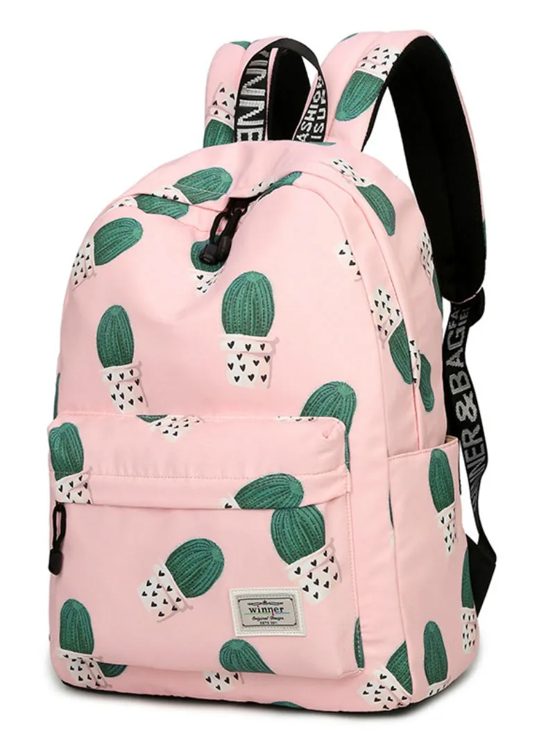 Fairy Ball Plant Printing Backpack Women Bookbag