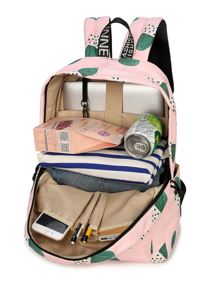 Fairy Ball Plant Printing Backpack Women Bookbag