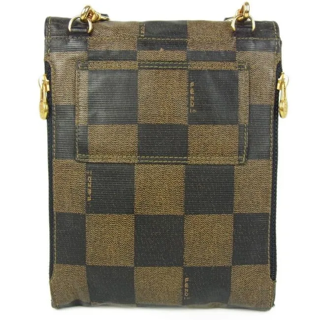Fendi Brown Checkerboard Print Fanny Pack or Crossbody