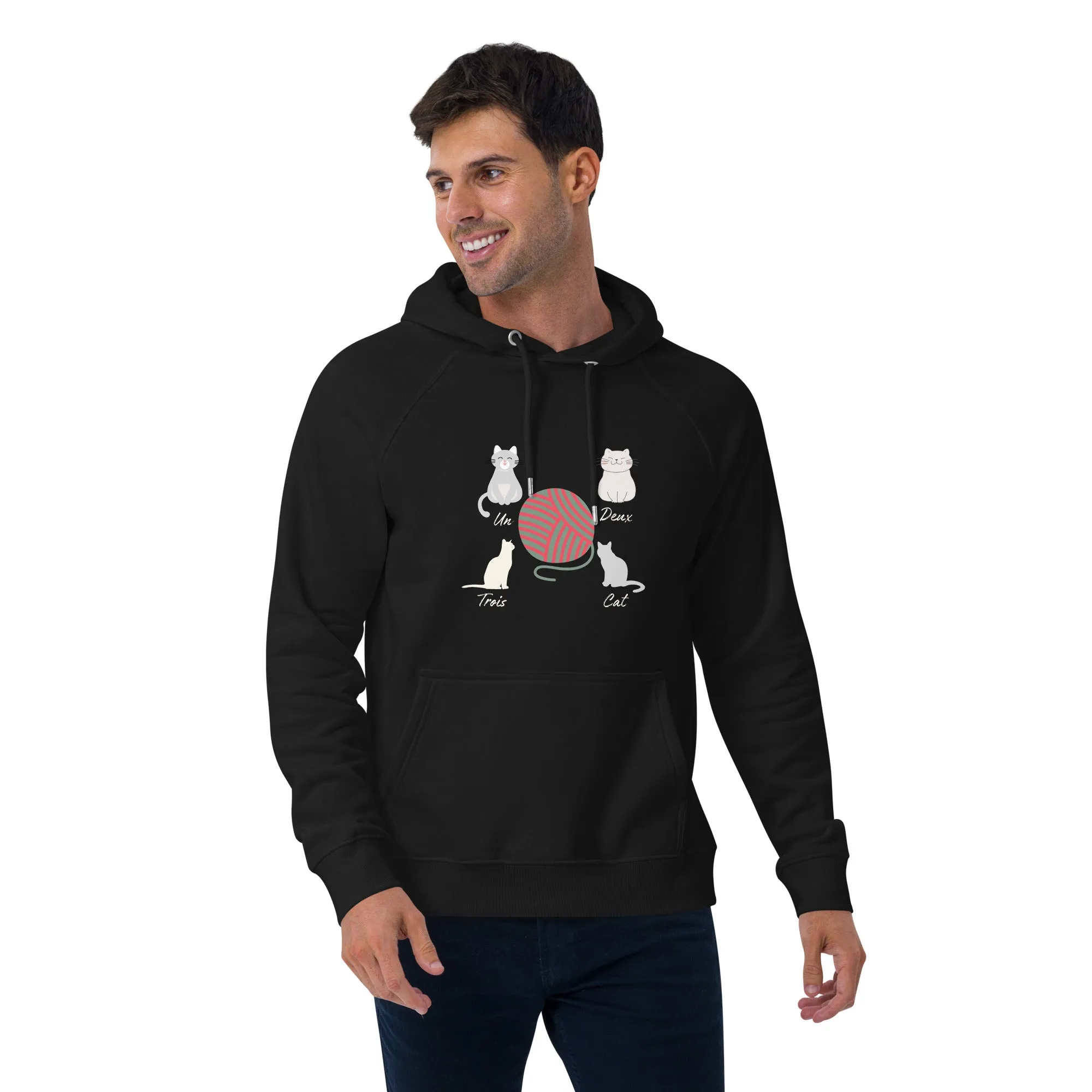 Four Cats, unisex eco hoodie,