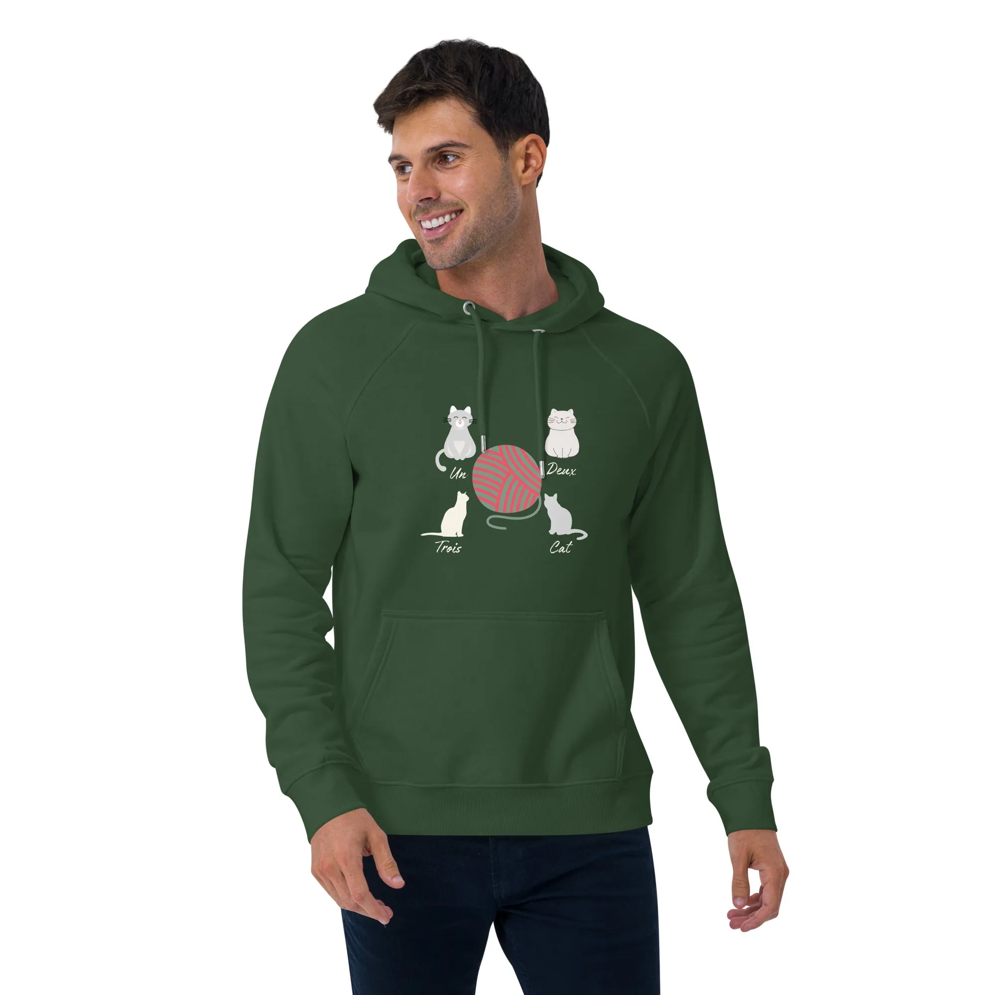 Four Cats, unisex eco hoodie,