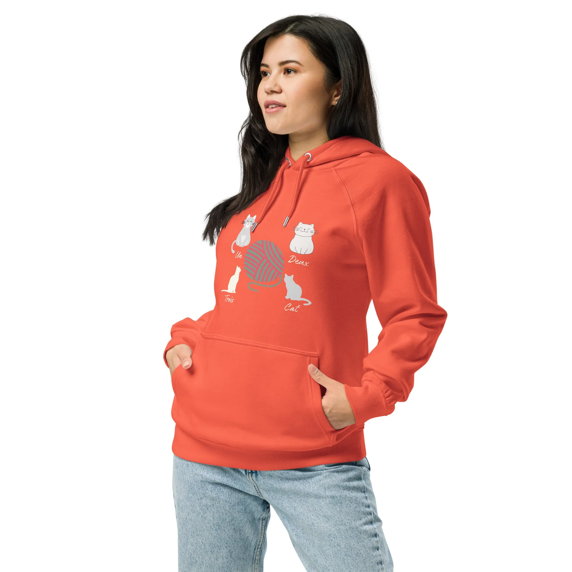 Four Cats, unisex eco hoodie,