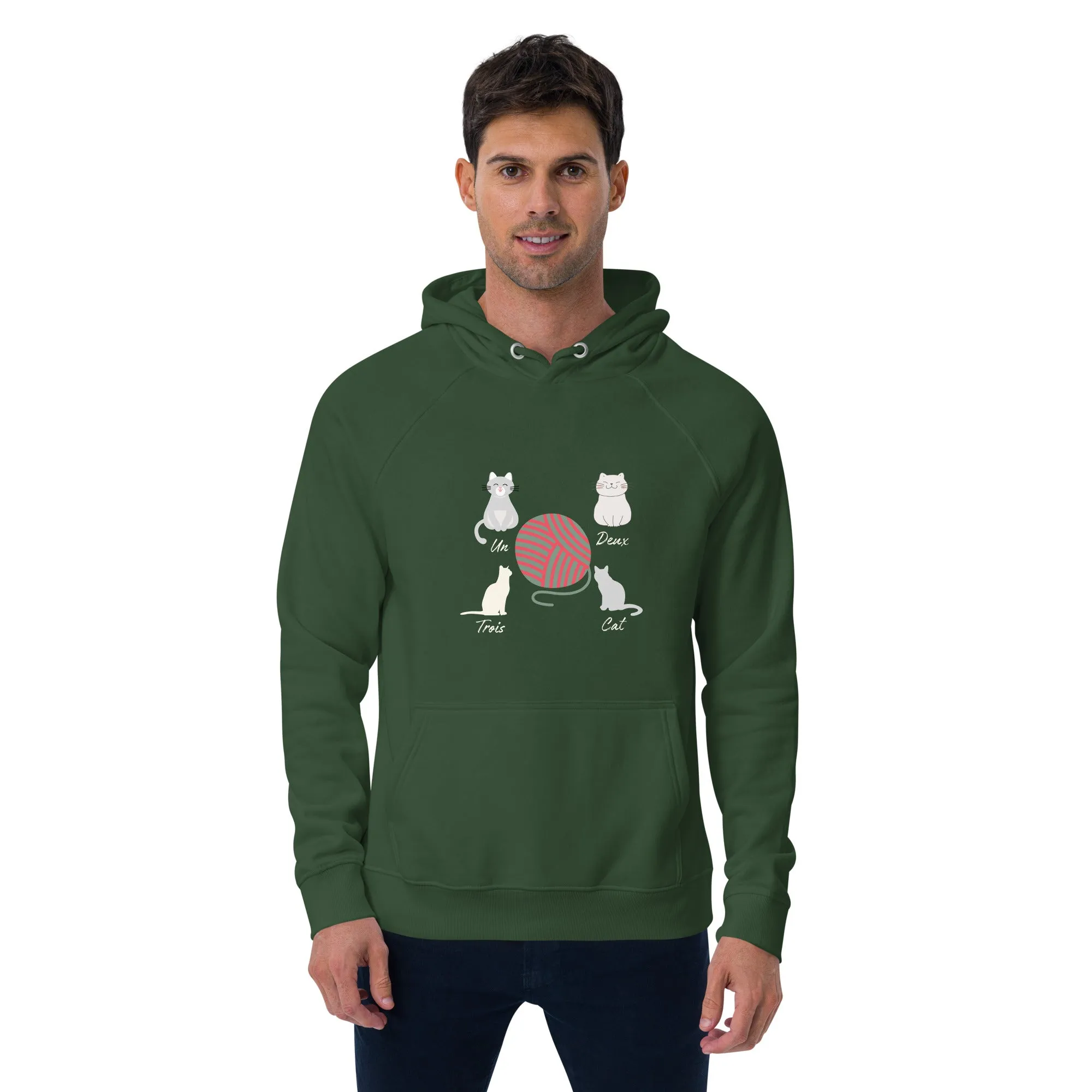 Four Cats, unisex eco hoodie,