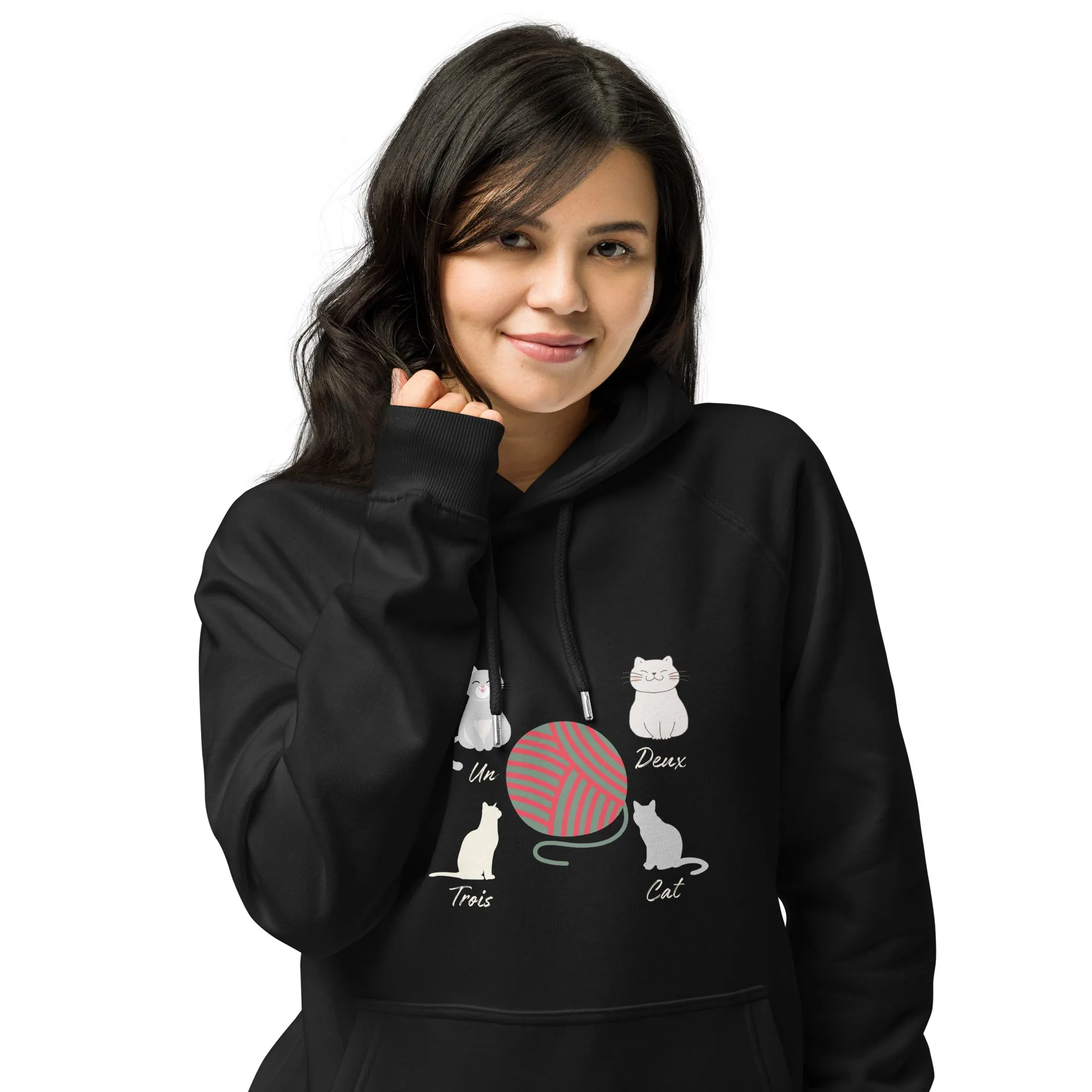 Four Cats, unisex eco hoodie,