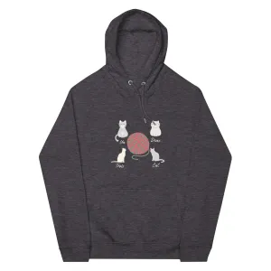 Four Cats, unisex eco hoodie,