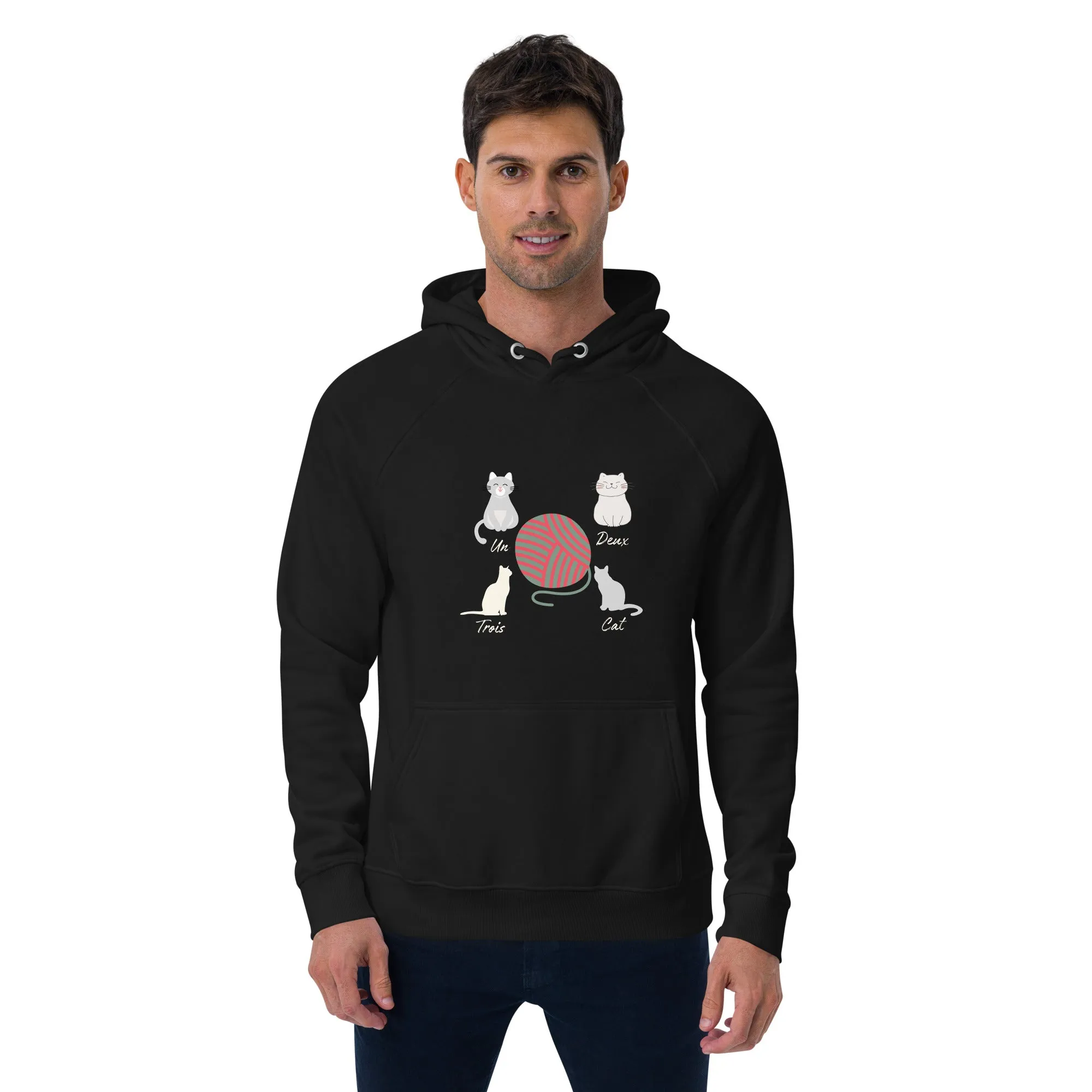 Four Cats, unisex eco hoodie,