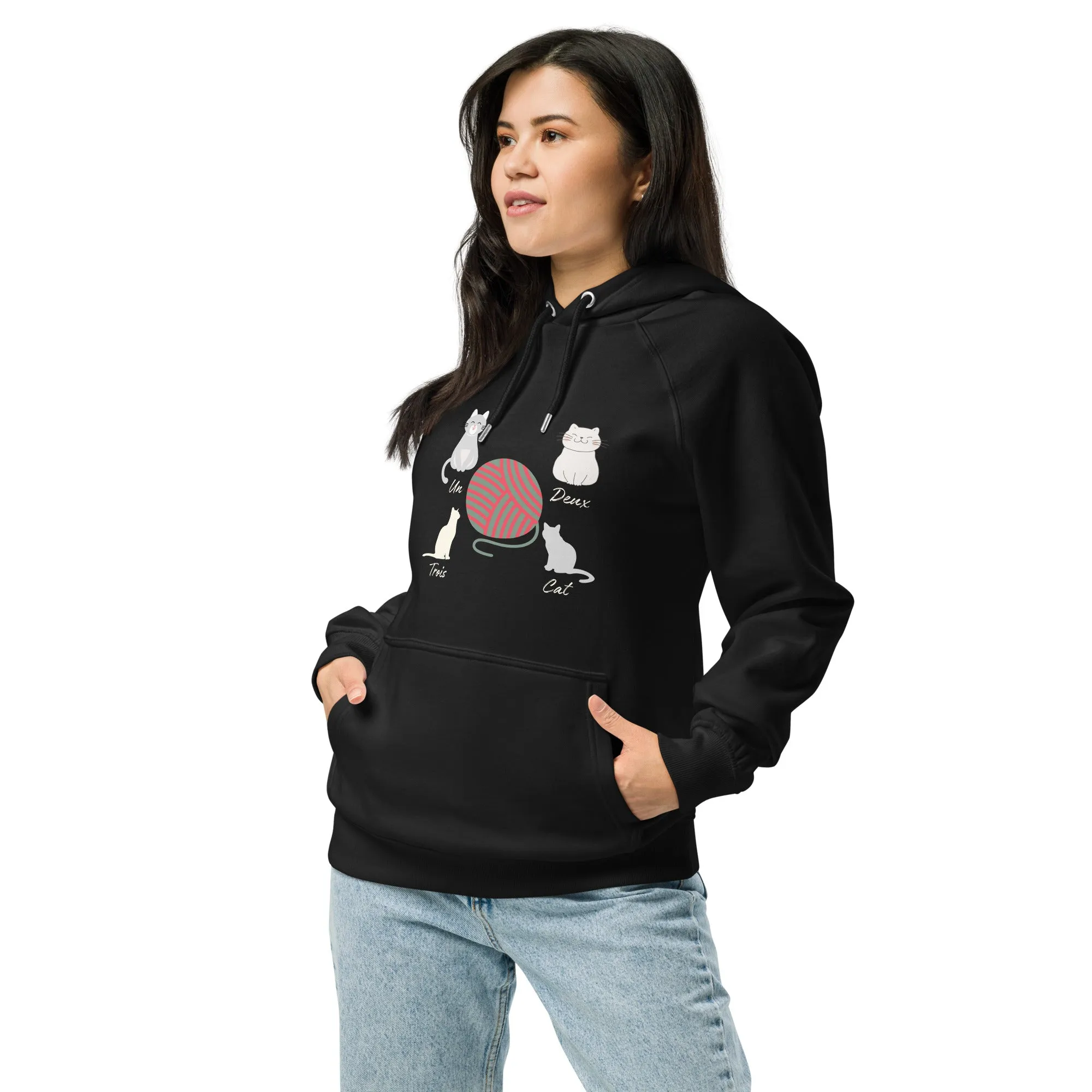 Four Cats, unisex eco hoodie,