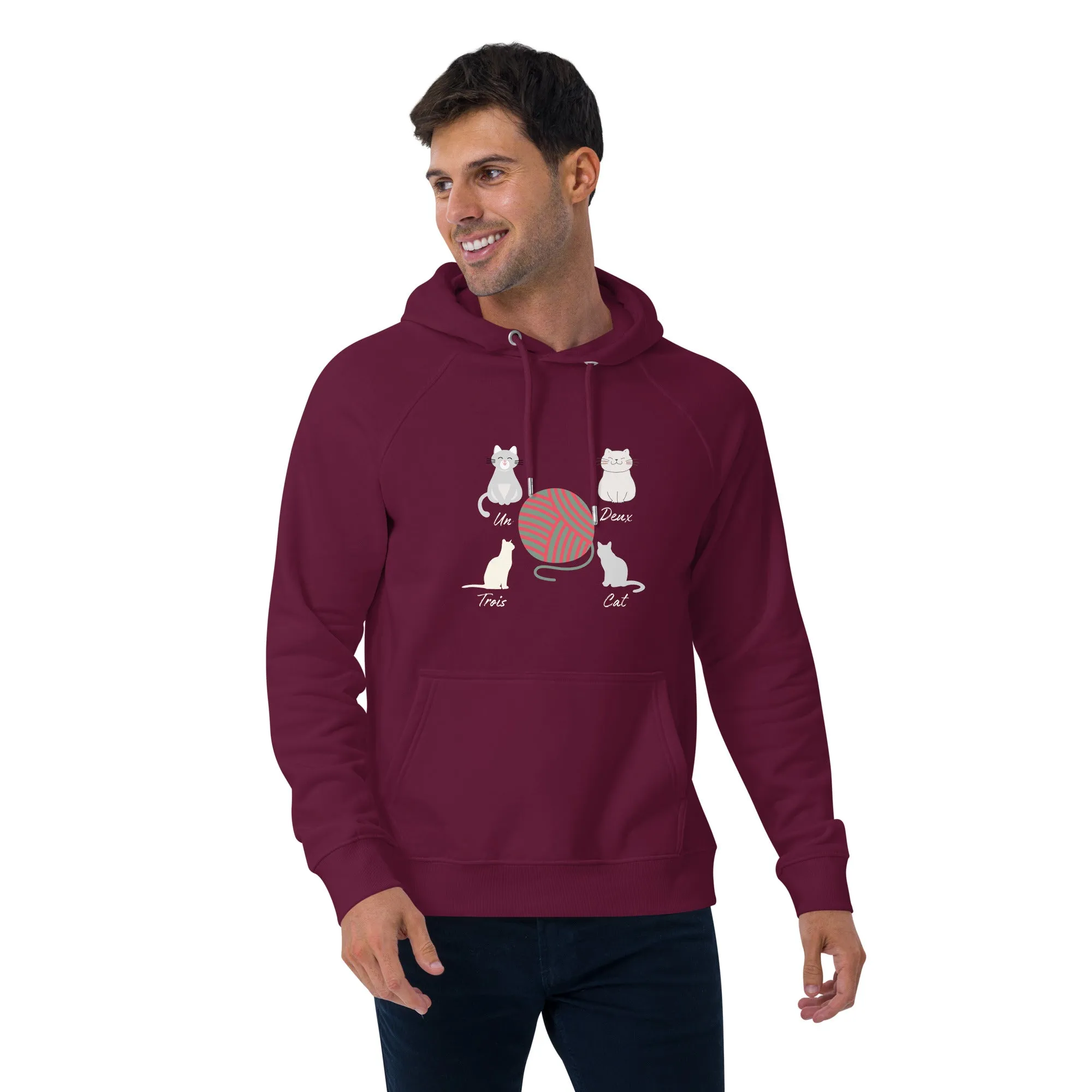 Four Cats, unisex eco hoodie,