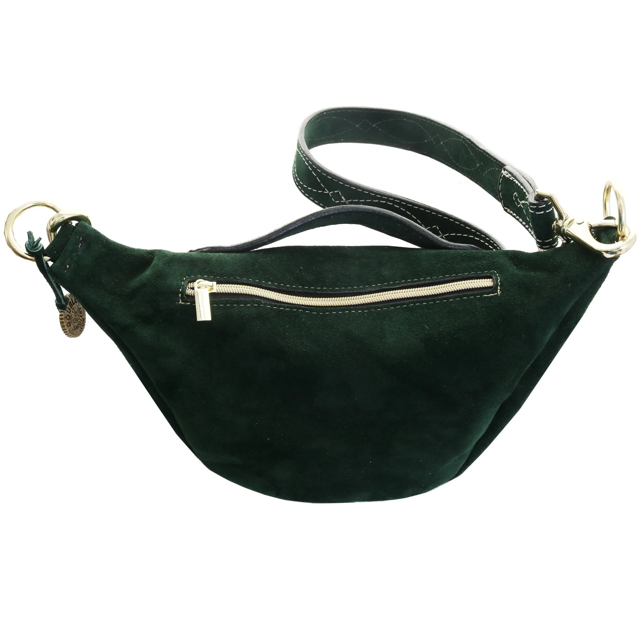 FS02 - Forest Green Suede Fanny Sling