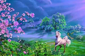 FURNATO® Self Adhesive UV Coated High Resolution Vinyl Print – Wonderful Horse Painting