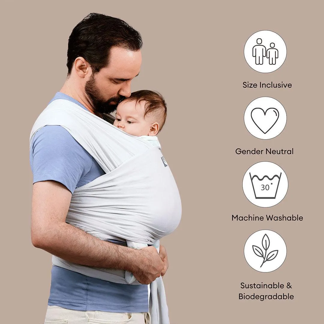 Gaia Stretchy Baby Wrap Carrier - Organic Cotton - Silver Grey