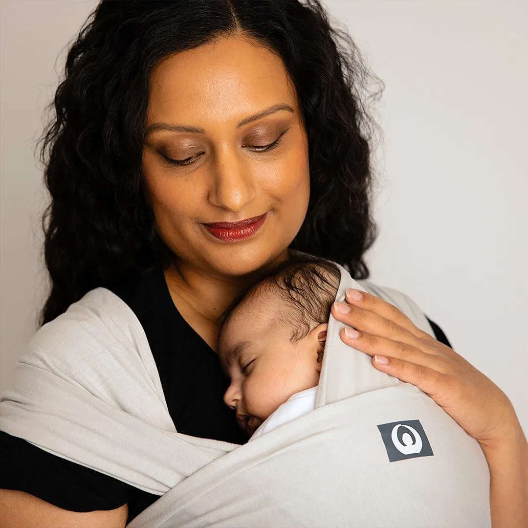 Gaia Stretchy Baby Wrap Carrier - Organic Cotton - Silver Grey