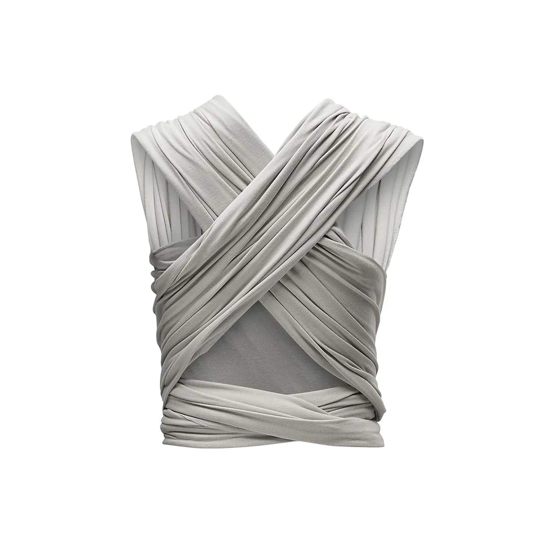 Gaia Stretchy Baby Wrap Carrier - Organic Cotton - Silver Grey