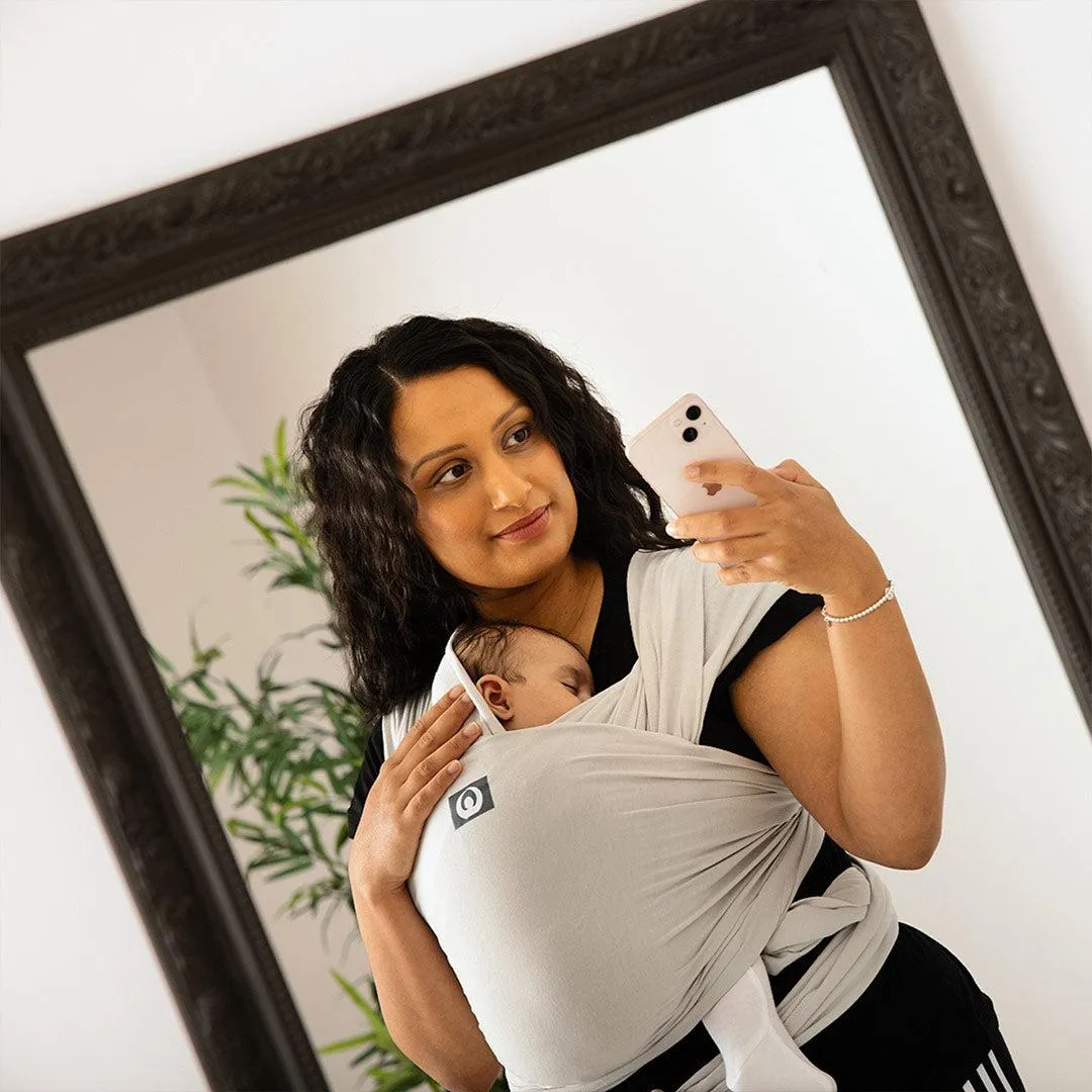 Gaia Stretchy Baby Wrap Carrier - Organic Cotton - Silver Grey