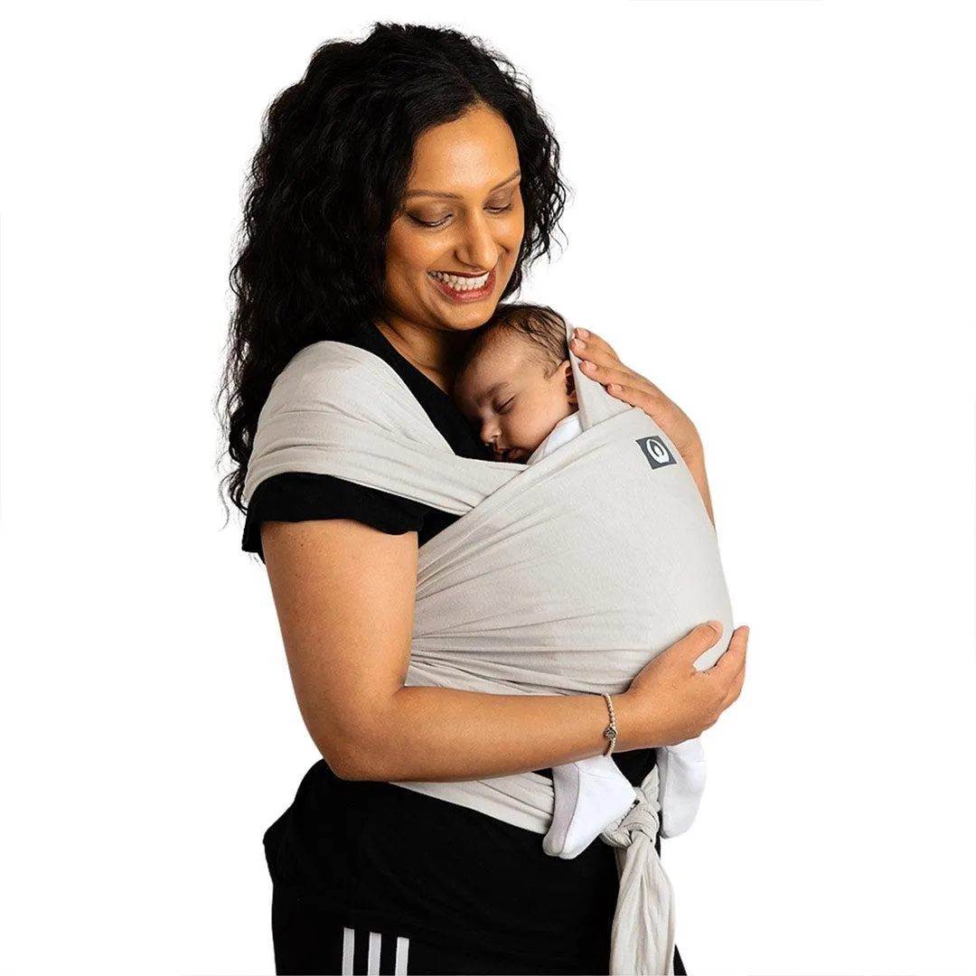Gaia Stretchy Baby Wrap Carrier - Organic Cotton - Silver Grey