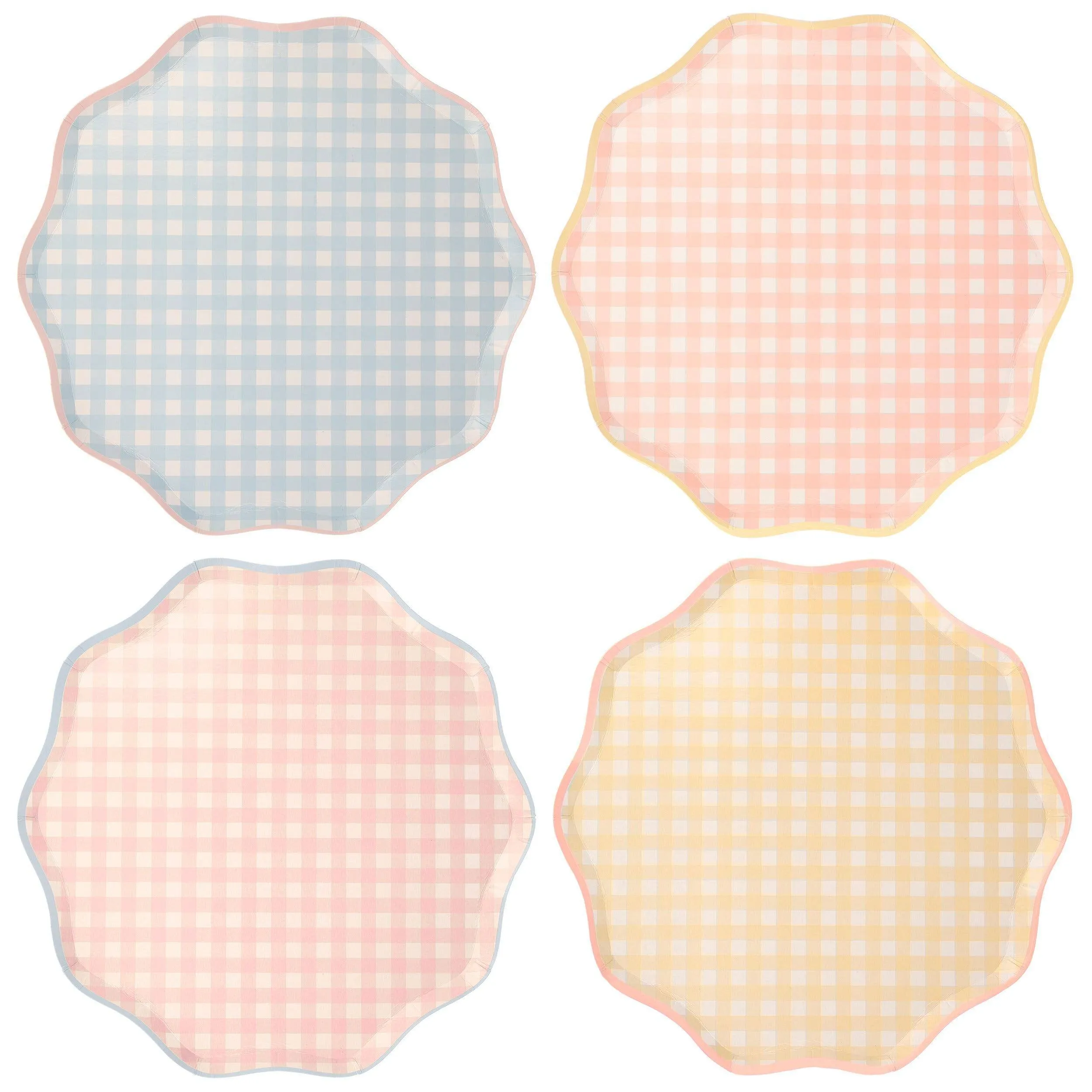 Gingham Dinner Plates (set of 12)
