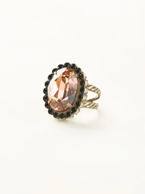 Glamorous Oval-Cut Cocktail Ring - RBT68AGBF