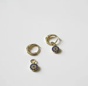 Glamorous Protective Eye Earrings .925 sterling silver