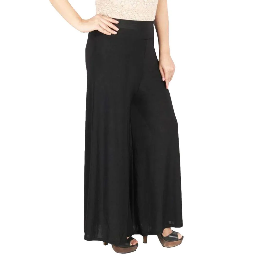 Glamorous Solid Polyester Women Palazzo (Set Of 6)