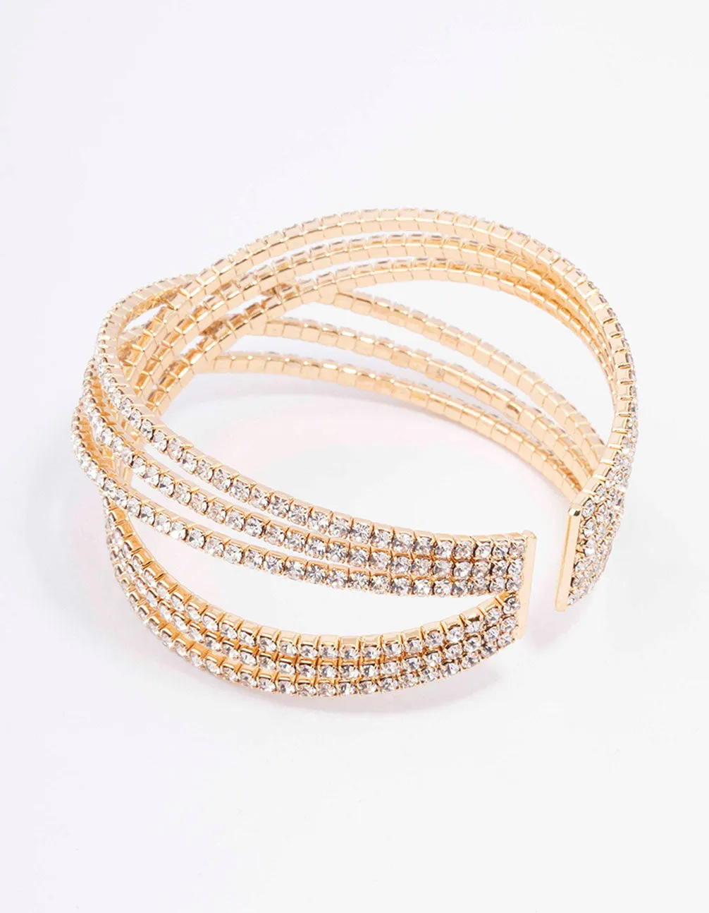 Gold Overlapping Wrist Cuff