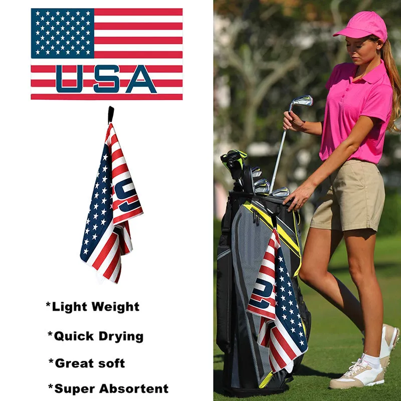 Golf Towel Printed 14X42 Inch With Grommet Clip 1 Pack Nine & Wine