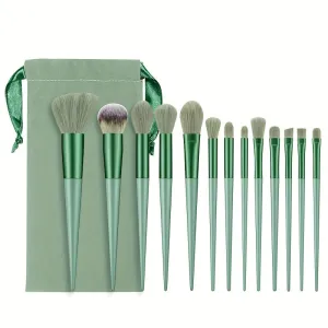 Green Makeup Brush set