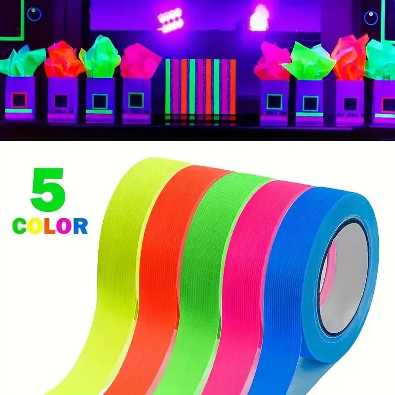 Halloween 5pcs Vibrant Fluorescent Neon Tapes