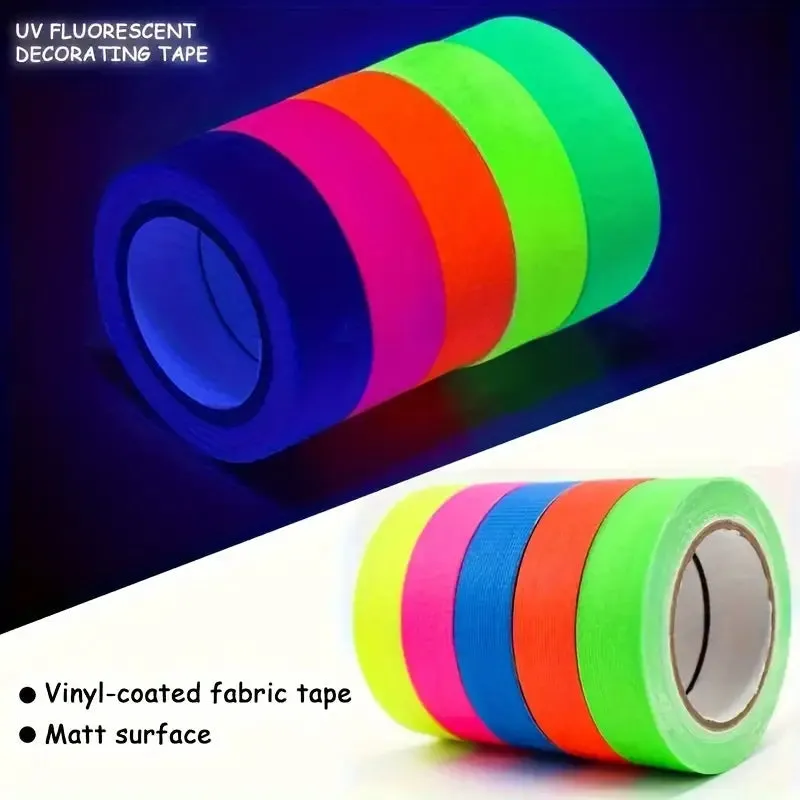 Halloween 5pcs Vibrant Fluorescent Neon Tapes
