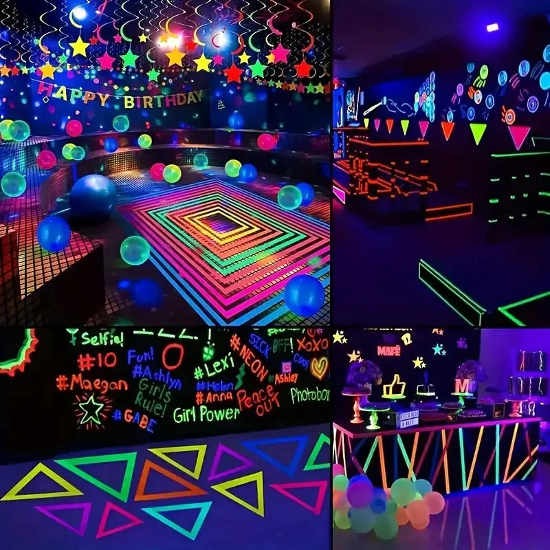 Halloween 5pcs Vibrant Fluorescent Neon Tapes