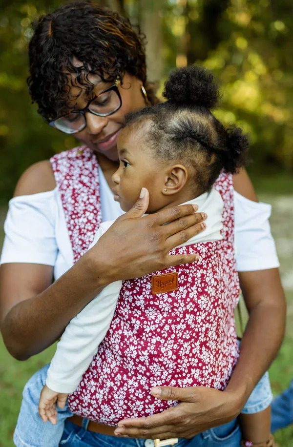 Happy Baby - Versa Baby Carrier | Merlot Bloom   Tan Webbing