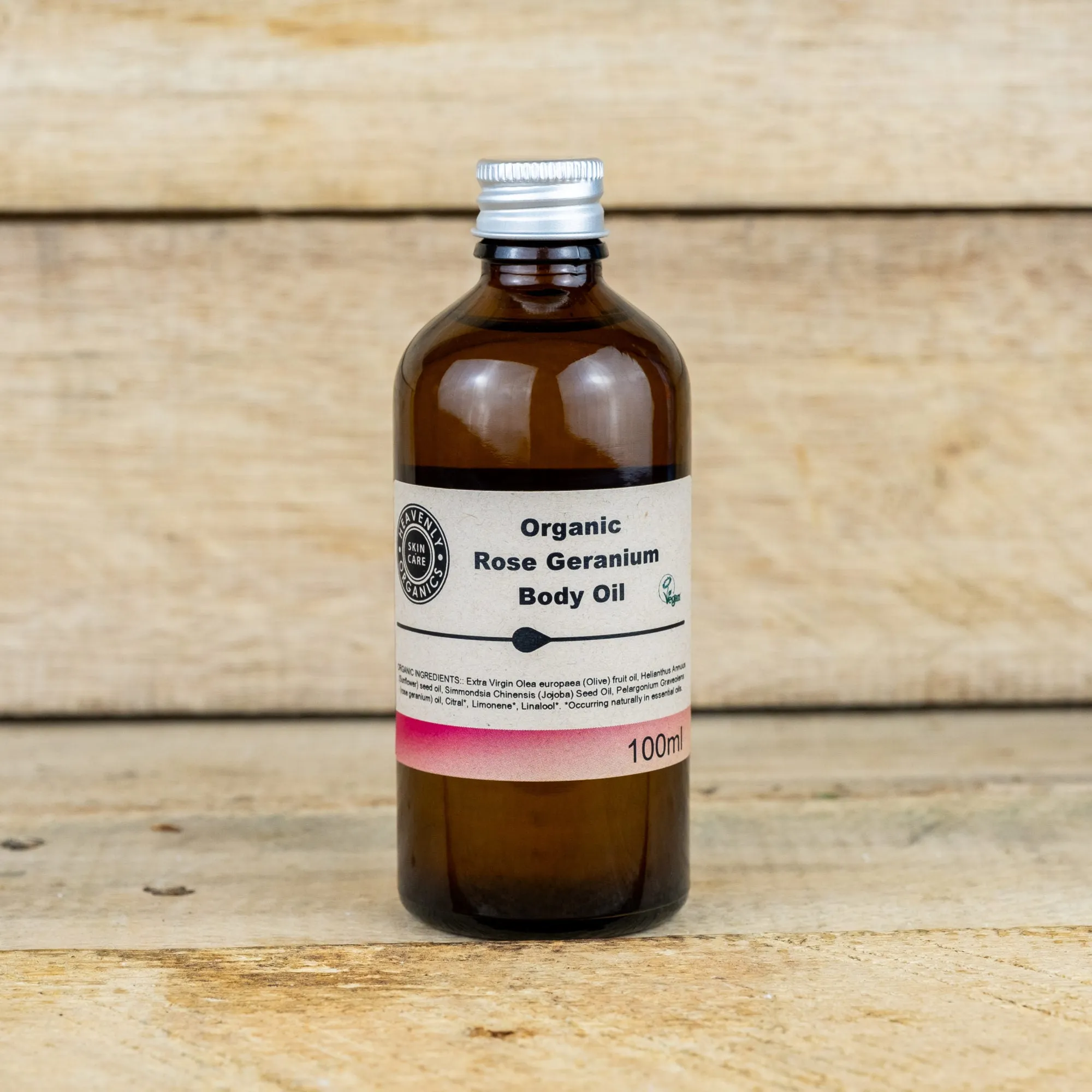 Heavenly Organics Rose Geranium Body, Massage & Bath Oil