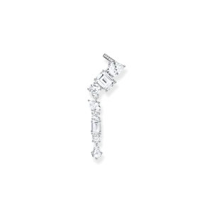 Heritage Glam Single ear climber with white zirconia